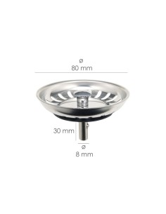 Tapon Valvula Cesta Para Fregadero, Inoxidable T-93bm-115 1 1/2 2