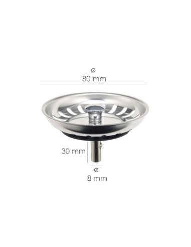Tapon Valvula Cesta Para Fregadero, Inoxidable T-93bm-115 1 1/2