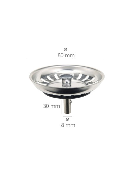 Tapon Valvula Cesta Para Fregadero, Inoxidable T-93bm-115 1 1/2