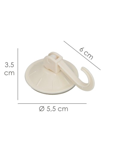 Colgador Oryx Ventosa Accionable 54 mm. (Blister 2 Unidades) Adhesivo