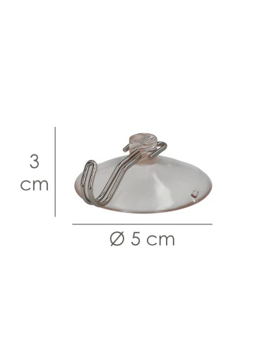 Colgador Oryx Ventosa 50 mm. (Blister 2 Unidades)