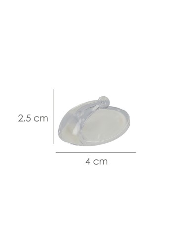 Colgador Oryx Transparente Pequeño (Blister 4 Unidades) Adhesivo