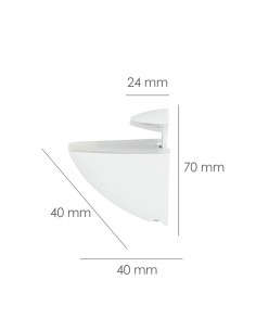 Soporte Pelicano Regulable Para Estante 1 / 20 mm. Blanco (1 Pieza) 2