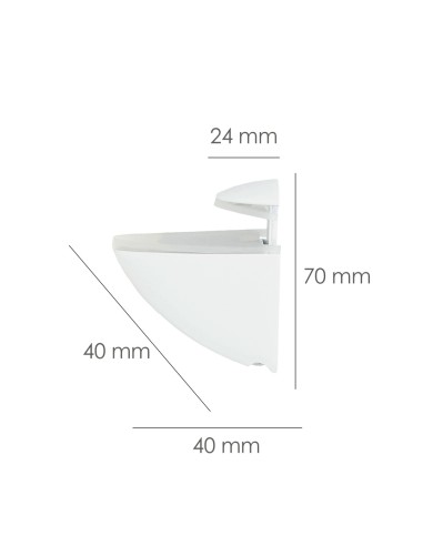 Soporte Pelicano Regulable Para Estante 1 / 20 mm. Blanco (1 Pieza)