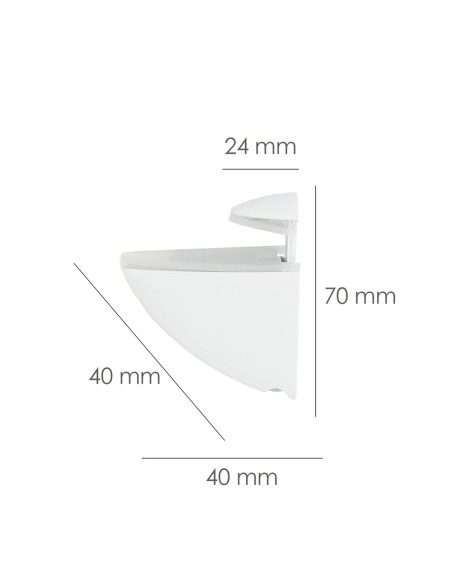 Soporte Pelicano Regulable Para Estante 1 / 20 mm. Blanco (1 Pieza)