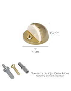 Tope Puerta Wolfpack Atornillar Acero Inoxidable Latonado 2