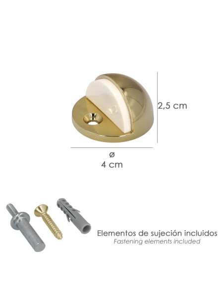 Tope Puerta Wolfpack Atornillar Acero Inoxidable Latonado