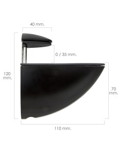 Soporte Pelicano Regulable Para Estante 1 / 35 mm. Negro (1 Pieza) 2