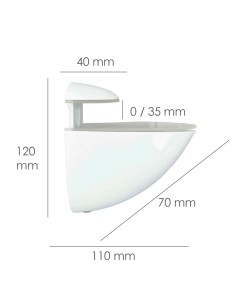 Soporte Pelicano Regulable Para Estante 1 / 35 mm. Blanco (1 Pieza) 2