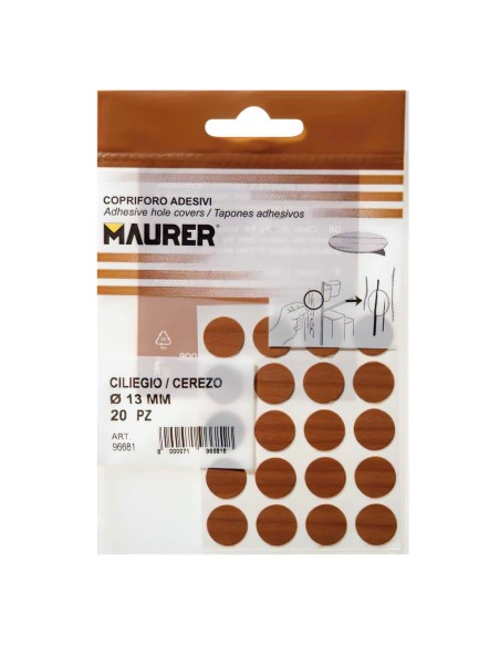 Tapatornillos Adhesivos Cerezo (Blister 20 unidades)