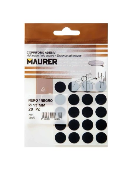 Tapatornillos Adhesivos Negro (Blister 20 unidades)