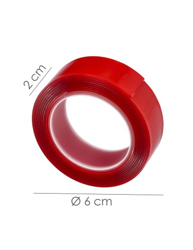 Cinta Doble Cara Elástica transparente 1,5 m. x 19 mm.