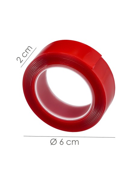 Cinta Doble Cara Elástica transparente 1,5 m. x 19 mm.