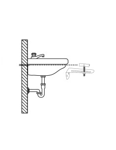 Juego Escuadras Sanitario Soporte Lavabo 10 cm. (2piezas) 2