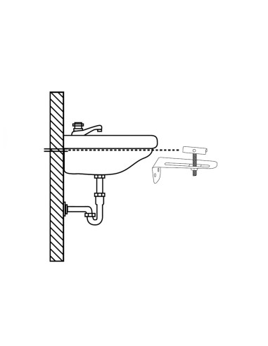 Juego Escuadras Sanitario Soporte Lavabo 10 cm. (2piezas)