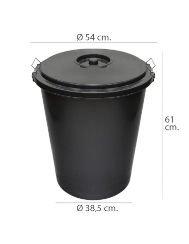 Cubo Basura Plastico Comunidad Con Tapa 50 Litros
