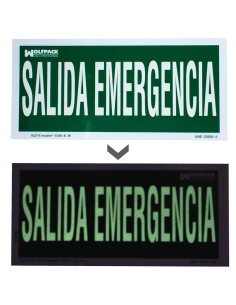 Cartel Salida De Emergencia 15x30 cm. 2