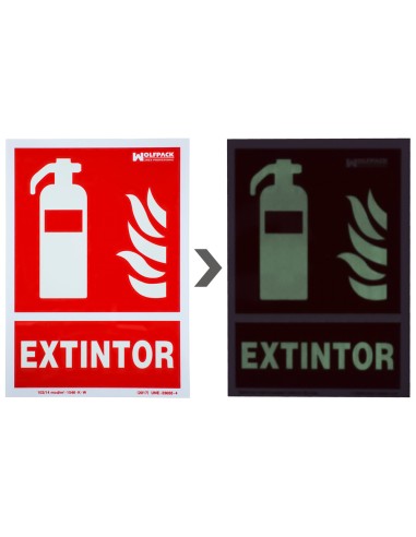 Cartel / Señal Fluorescente Extintor 30x21 cm.