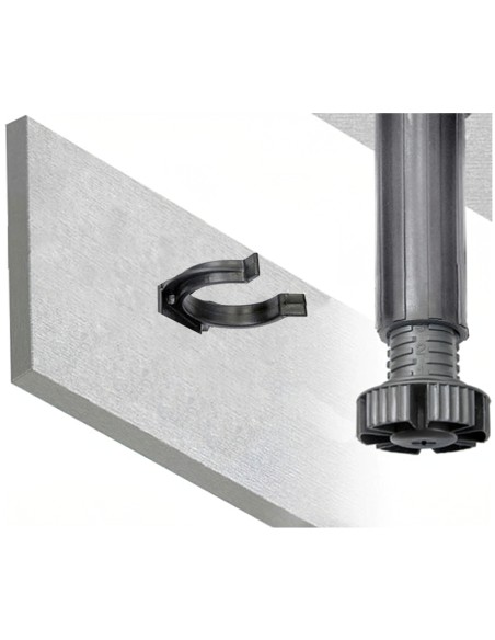 Grapa Negra Para Pata Mueble Regulable