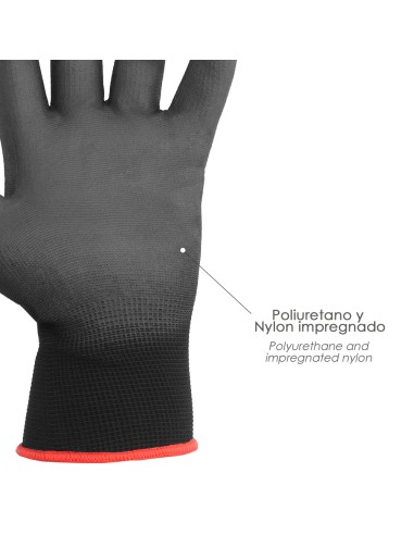 Guantes Poliuretano / Nylon Impregnado 8"