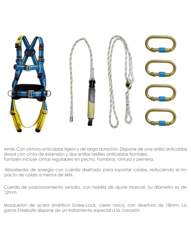 Arnes Anticaidas Kit Seguridad Nº 2 (7 piezas) EN361