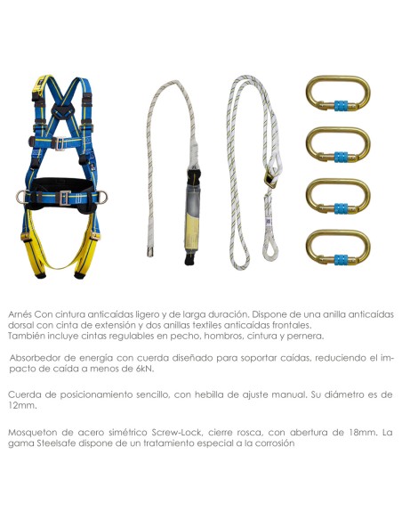 Arnes Anticaidas Kit Seguridad Nº 2 (7 piezas) EN361