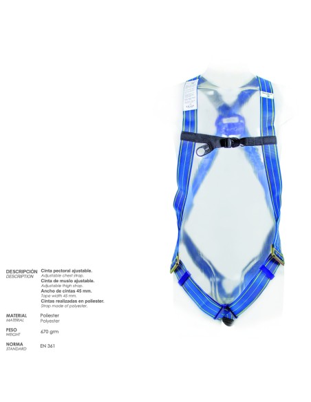 Arnes Anticaidas Kit Seguridad Nº 1 (4 piezas) EN361
