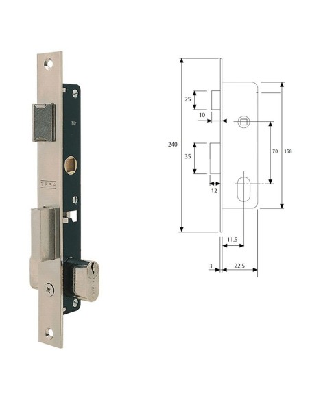 Cerradura Tesa 2220/12/nm