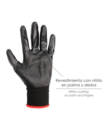 Guantes Nitrilo / Nylon Impregnado 10"