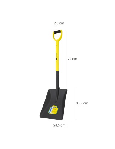 Pala Mango Fibra Vidrio Cuadrada Mango Anilla Nº 3