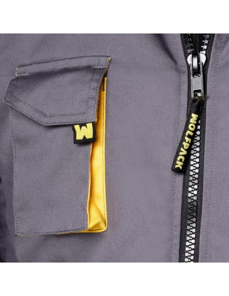 Chaqueta de Trabajo Gris/Amarillo Talla 52/54 L
