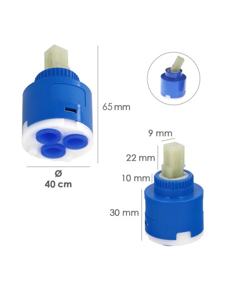 Cartucho Recambio Ø 40 mm. Monomando Wolfpack