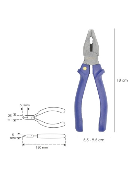 Alicates Utilex Universales 175 mm.