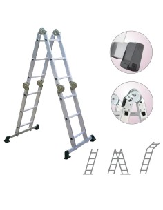 Escalera Multiposicional Aluminio 6 Rotulas 12 Peldaños 2