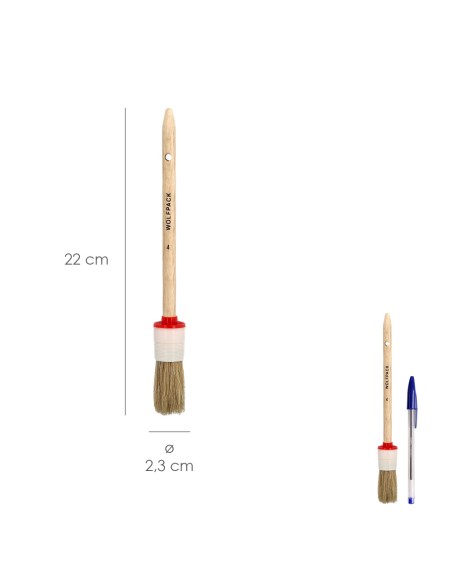 Brocha Brico Redonda Cerda Blanca Nº 4