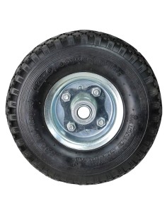 Rueda Carretilla Almacen / Sacos Neumática Llanta Galvanizada Eje Descentrado Ø 20 mm. 2
