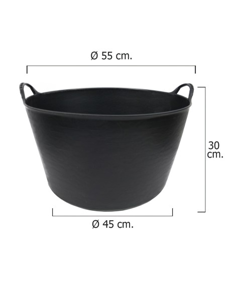 Capazo Plastico Negro Numero 4 55 Litros