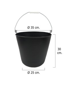 Cesto Plastico Negro Un Asa 22 Litros 2