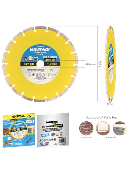 Disco Diamante 230 mm. General Obra Segmentado Sinterizado