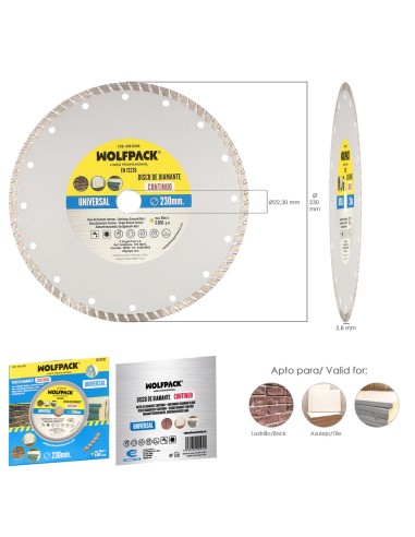 Disco Diamante 230 mm. General Obra Continuo