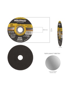 Disco Corte Abrasivo Acero Inoxidable Ø 115x Ø 22,2 mm Espesor 1,6 mm. Disco Radial / Amoladora Universal 2