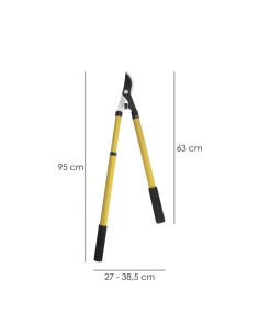 Tijeras Podar Profesional Acero Telescópica 2 Manos 2
