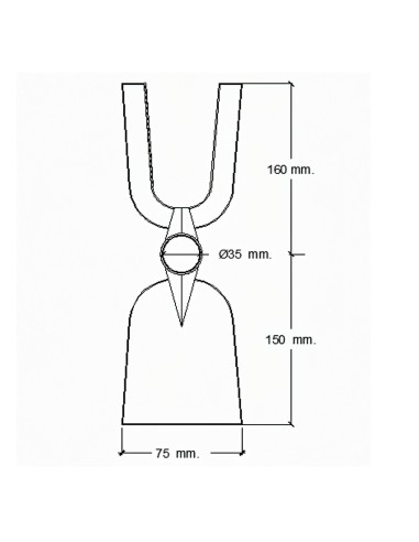 Azada Forjada Sin Mango 201/ 500 Gramos