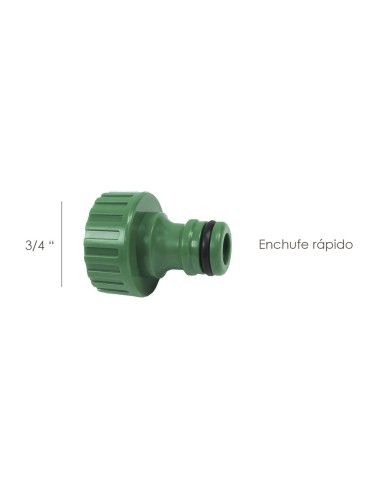 Adaptador Manguera Plastico 3/4 hembra Blister