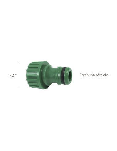 Adaptador Manguera Plastico 1/2 Hembra Blister