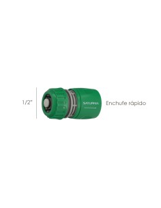 Conector Manguera Plastico 1/2 Con Stop Blister 2