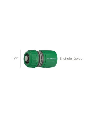 Conector Manguera Plastico 1/2 Con Stop Blister