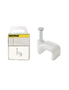 Grapilla Plana Cabeza Redondeada 8 mm. Blanca. 10 unidades 2