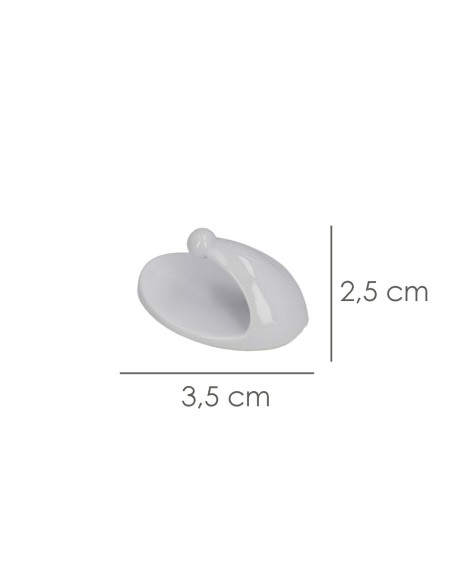 Colgador Oryx Blanco Pequeño (Blister 4 Unidades ) Adhesivo
