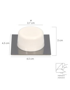 Tope Puerta Wolfpack Adhesivo Blanco 2